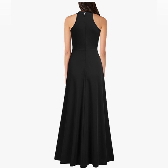 MUSHARE Women’s Halter Neck Sexy Split Cocktail Dress - Picture 2 of 7